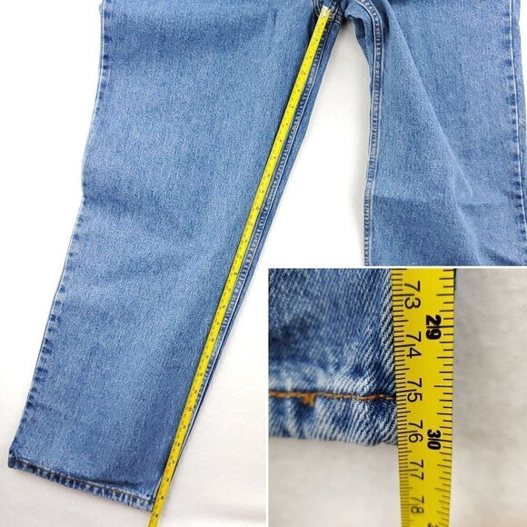 Levi's 550 Relaxed Fit Jeans Tapered Medium Wash Men's "42x30" Real 40x30 NWT - Picture 4 of 10